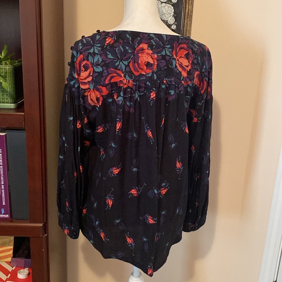 Maeve Anthropologie Floral Top Size Large - Picture 4 of 4